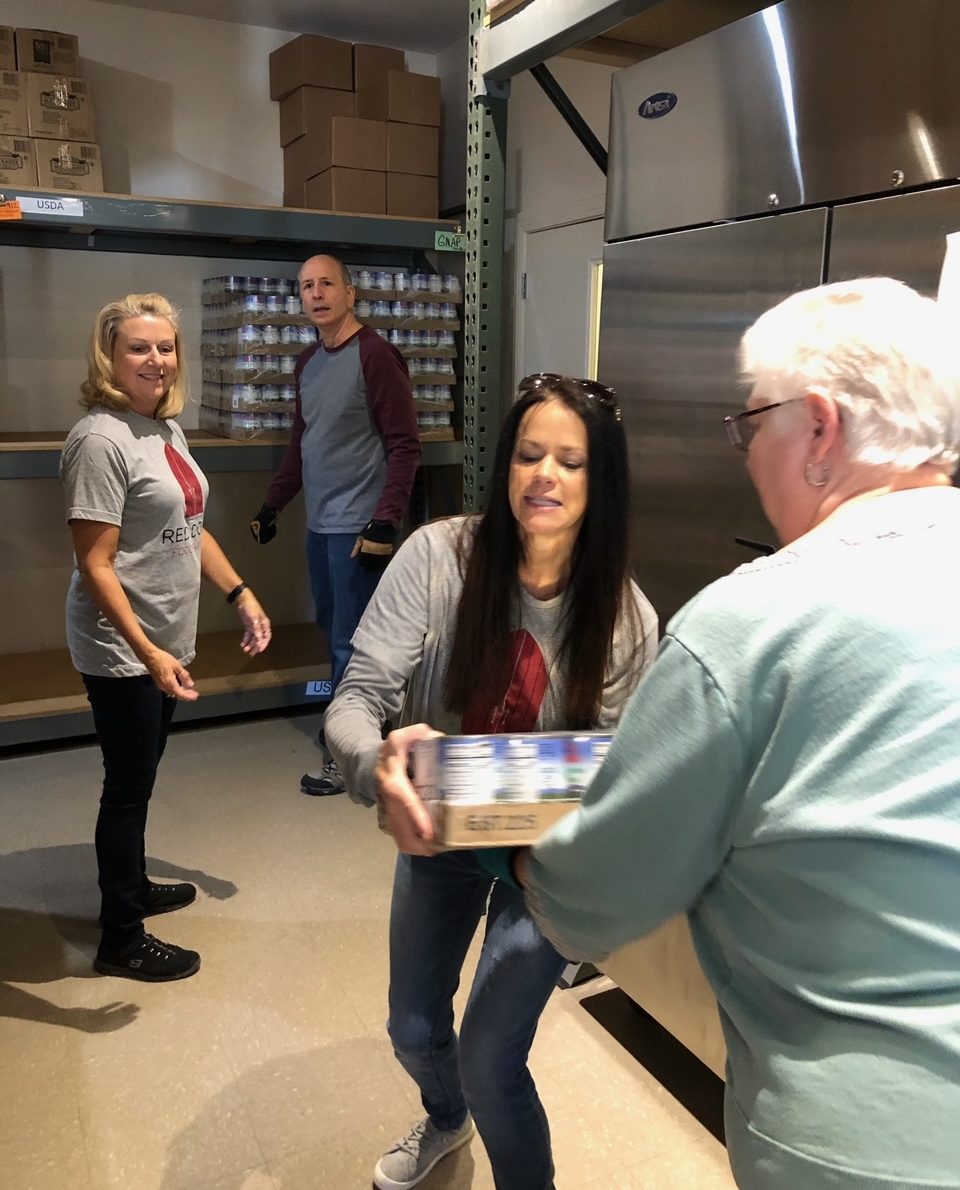 Volunteers at Red Door Food Pantry in Cartersville, Bartow County, Georgia